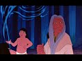 Voici la chanson d'ouverture de Pocahontas : Au son calme des tam-tams.

This is the open song from Pocahontas :Steady as the beating drum.

Singing by/Chanté par : Des chœurs et Powhatan (Chorus, Jacques Mercier).

*******

Lyrics, Paroles :

## 1ère partie ##

(chante)
Chœurs: Hega hega ya-hi-ye hega
Ya-hi-ye ne-he hega
Hega hega ya-hi-ye hega
Ya-hi-ye ne-he hega

Des indiennes : ahh!
Choeurs: Au son calme du tam-tam
Vont et viennent les saisons
Quand l'été danse et s'enflamme
C'est le temps de la moisson

Dans l'eau claire de la rivière
Brillent les saumons d'argent
Semons, au coeur de la terre
Les fruits d'amour du printemps

Grand Esprit de l'univers
Maître de l'ordre et du temps
Garde le feu millénaire
Dans le coeur de tes enfants
Enfants indiens: ha ha ha...

C'est la voix de la raison
Enfants indiens: ha ha ha...
Qui rythme chaque saison
En résonnant dans nos airs
Une indienne: hoououououououou
Au son calme du tam-tam

Hega hega ya-hi-ye hega
Ya-hi-ye ne-he hega
Hega hega ya-hi-ye hega
Ya-hi-ye ne-he hega
Hega hega hega hega
Indien: Hey ! Ah...

(parle)
Kekata: Shanman wingpoe Powhatan
Powhatan: Ewineto Kekata! Nous sommes de retour...
Chers Schamés, les Masawomés on été écrasé avec l'aide de mes valeureux frères, nos villages sont enfin en sécurité !
Les indiens: Ouaisss !

## 2e partie ##

(parle)
Pocahontas: Hmm hahaha...
Powhatan: Pocahontas, viens avec moi, tu es la fille unique du chef, il est tant d'assumer ton rôle au sein de notre peuple. Même le torrent sauvage doit un jour rejoindre la rivière...

(chante)
Quand la rivière, lentement
Coule fièrement en chantant
En flânant au fil du temps
(parle)C'est qu'elle veut vivre très longtemps
(chante)Toujours calme au rythme lent des tam-tams

(parle)
Ta mère le portait quand on nous a unis. Je sais qu'elle rêvait de pouvoir te l'offrir en ce jour. Ton heure est venue...