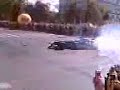Sebastian Vettel sliding