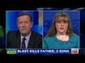 Piers Morgan talks with Kiirsi Hellewell