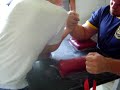 Kid Almost Beats Real Big Guy Armwrestling