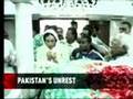 Benazir Bhutto visits survivors