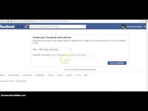 how to change facebook username