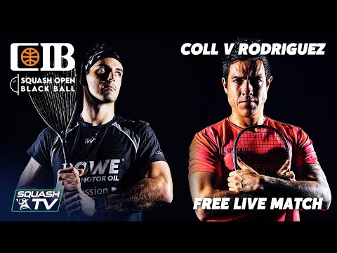 LIVE SQUASH: Coll v Rodriguez - CIB Squash Open Black Ball 2021 - Rd 2