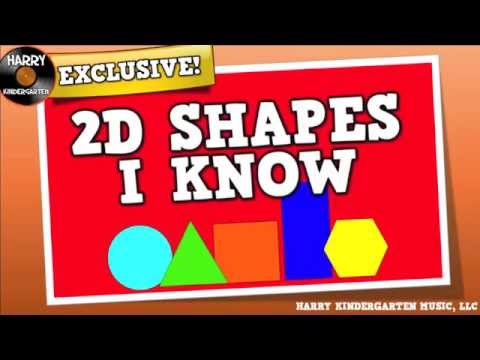 2D Shapes I Know! (song for kids about flat shapes: circle, triangle, square, rectangle, hexagon)