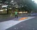 me dropping in the Orange quarter pipe lol me dropping in the Orange quarter pipe lol