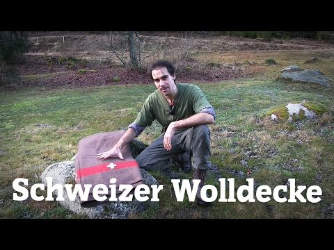 Schweizer Wolldecke  200 x 140 cm, braun, Trapper Decke | Outdoor AusrüstungTV