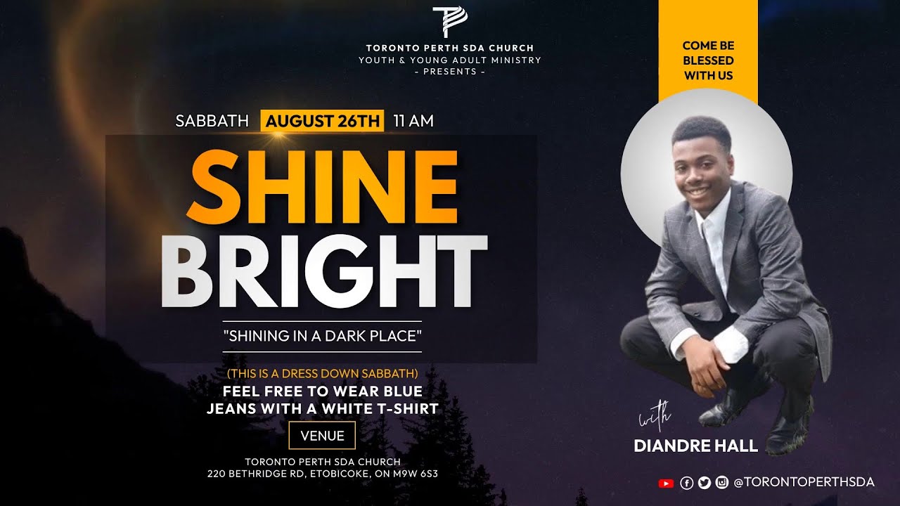 Saturday, August 26, 2023 | Youth Day | Diandre Hall | Shine Bright