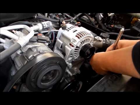 HOW TO REPLACE ALTERNATOR also Remove Serpentine belt Jeep Liberty 2007