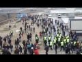 See video of demonstrators breaking through police barricade this morning near the Bella Center