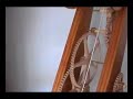 Inclination wooden clock