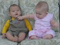 Baby Cousins side by side - cute! Baby Cousins side by side - cute!