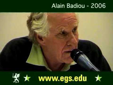Alain Badiou at European Graduate ...