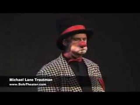 clown - Clown Magician Michael Lane Trautman performs ping-pong comedy magic routine.