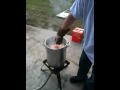 Frying the turkey pt 1