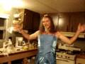 my dad in a dress dancing