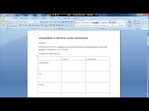 Better ways to format a table within a Microsoft Word teaching resource ...