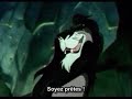 the lion king - be prepared - french version with subtitles.
le roi lion - soyez pr�tes - version fran�aise avec sous-titres.

paroles (lyrics) :

[scar]
d'accord, vos pouvoirs de r�flexion
volent plus bas qu'un derri�re de cochon
mais b�tes comme vous �tes, faites attention !
rebelles et lion font r�bellion.

je vois � vos yeux sans expression
qu'il faut que j'�claire vos lanternes.
nous parlons de roi, de succession.
vous �tes toutes impliqu�es dans l'affaire !

soyez pr�tes pour la chance de votre vie,
car enfin va venir le grand jour !
nos ennuis sont finis,
nous sortons de la nuit.

[hy�ne]
et qu'est-ce qu'on doit faire ?

[scar]
m'�couter et vous taire.

faites-moi confiance,
votre r�compense,
vous l'aurez quand viendra ce beau jour !
quand la gloire couronnera ma t�te !
soyez pr�tes !

[hy�ne]
ouais, soyons pr�tes !
nous sommes toutes pr�tes !
pourquoi ?

[scar]
pour la mort du roi !

[hy�ne]
il est malade ?

[scar]
non, imb�cile, nous allons le tuer.
et simba aussi...

[hy�ne]
bonne id�e, on vivra sans roi !

[hy�nes]
sans roi, sans roi, la la la la la, la !

[scar]
idiotes ! il y aura un roi !

[hy�ne]
oh, mais t'avais dit que...

[scar]
je serai le roi !
suivez moi,
et vous n'aurez plus jamais faim !

[hy�nes]
ouais, youpi!
longue vie au roi!
longue vie au roi!
longue vie au roi!

quelle joie d'�tre bient�t les sujets
de notre nouveau roi ador� !

[scar]
bien s�r, en revanche, j'ose esp�rer
que vous ex�cuterez mes ordres.
j'assure un futur plein de captures
puisque je suis roi des chasseurs
par contre, sans moi, je vous l'assure,
vous mourrez de faim pour la vie !

soyez pr�tes pour le coup le plus g�nial !
soyez pr�tes pour le plus beau scandale !
je dis compromition,
je dis conspiration,
je crie humiliation !
trois mots qui me feront un roi 
incontest�, respect�, salu� !
le seul dieu vivant qu'on acclame !
votre roi vous invite � la f�te,

[tous]
soyez pr�tes !

[hy�nes]
notre roi nous invite � la f�te !

[tous]
soyez pr�tes !

___________________________________


la mise en ligne de cette vid�o a pour unique but le divertissement. elle est la propri�t� de the disney company. aucune modification n'y a �t� apport�e outre l'ajout de sous-titres.