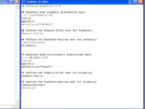 how to perform normality test in r