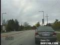 Guy drives onto a police car in reverse after getting a speeding ticket - accident, cop, crash, police, police car, speeding ticket