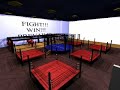 read description!!! this was a 3ds max project i did in school. the assignment was 4 me 2 create a scene in max and present it with a photo. just so i could have something else, i animated some camera effects in it. this is probably an ideal fight gym for every combat art; including a padded room for submission fighters and certain martial arts and a wooden floor room for traditional martial artists; both in two separate rooms, and in the main gym area, you can see the cage, 5 boxing rings ...