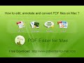 Watch 'How to edit, annotate and convert PDF files on Mac using PDF Editor for Mac?       - YouTube'