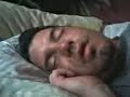 Taylor messin with dad while he is asleep