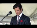 prinsen och hertigen av v�rmland, carl-philip h�ller tal p� m�rudden vid invigningen av vindpark v�nern den 18 maj 2010. carl-philip - the swedish prince and...