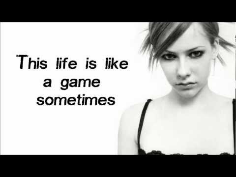 Avril by lavigne lyric naked Brunette with black dildo