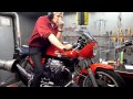 Moto Guzzi op testbank Ruud Frederiks