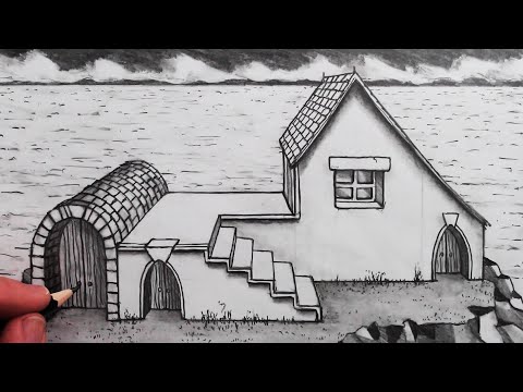 video-linktoworks-How to Draw a House in 1-Point Perspective with Steps: Easy