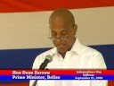 Prime Minister Dean Barrow Independence Day Address