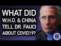 NEW: Fauci Emails Show WHO Entity Pushing for a Press Release Supporting China’s Response to COVID19