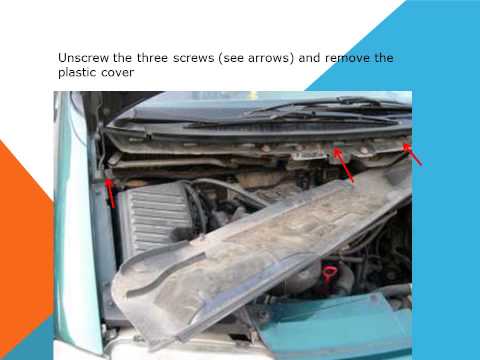 How to replace the air cabin filter dust pollen filter on a Volkswagen Sharan