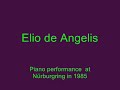 Elio de Angelis - Piano performance at 1985 German GP