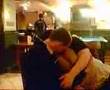 Rach and Pete snogging in the Pen9