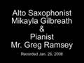 ♫ Chanson et Passepied ► Mikayla and Mr. Greg Ramsey