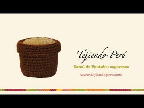 Cactus amigurumi (crochet): macetero tejido a crochet