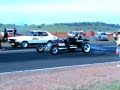 hambster on the 1/8 mile track  9.42 sec pass side view, up against a tonana