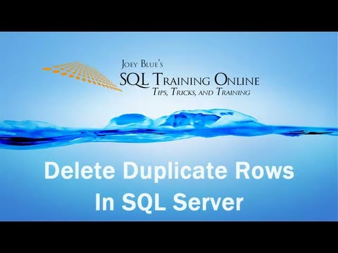 how to remove duplicates in sql