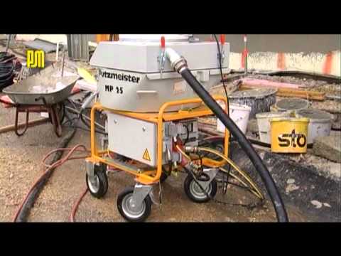 Putzmeister MP25 - Putzmeister MP25 hier mit in Verbindung mit einer Einblashaube und Silobeschickung.