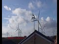 footage of a zephyr airdolphin 1kw wind turbine installed by sigen ltd for scottish power at blacklaw windfarm in lanarkshire, scotland, uk

windspeed is 15-20mph and the turbine is producing 500-800w allong with more than 60 large turbines producing 2000000w!

you will note that you cannot hear either the small or large turbines over the idle engine noise of the high access platform.
_____________________________________
www.sigen.co.uk
http://www.scottishpower.com/
copyrights are sigen ltd 2007
turbine is owned by scottish power plc.
video posted by sigen ltd.