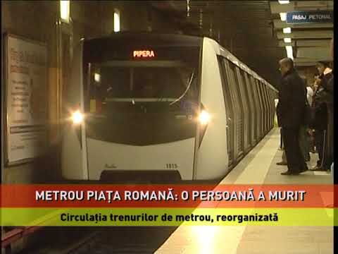 O persoană a murit, după ce a fost lovită de metrou, în stația Piața Romană