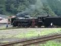 SL山口号（C57津和野駅・ターンテーブル回転)