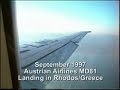austrian airlines md81 landing in rhodes greece  1997 