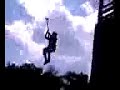 Austin on the zip line @ Camp Renissance