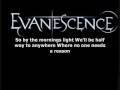 Evanescence - Anywhere Lyrics
