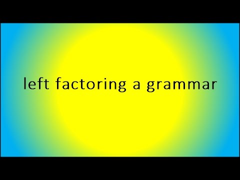how to eliminate left factoring