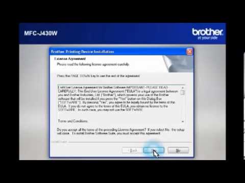 how to set up brother mfc j430w wireless