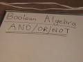 Boolean Algebra: AND/OR/NOT