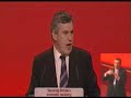 Gordon Brown's speech to Labour Conference